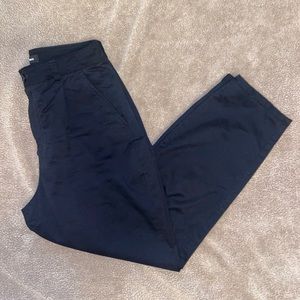 Super High Waisted Tapered Twill Ankle Pant